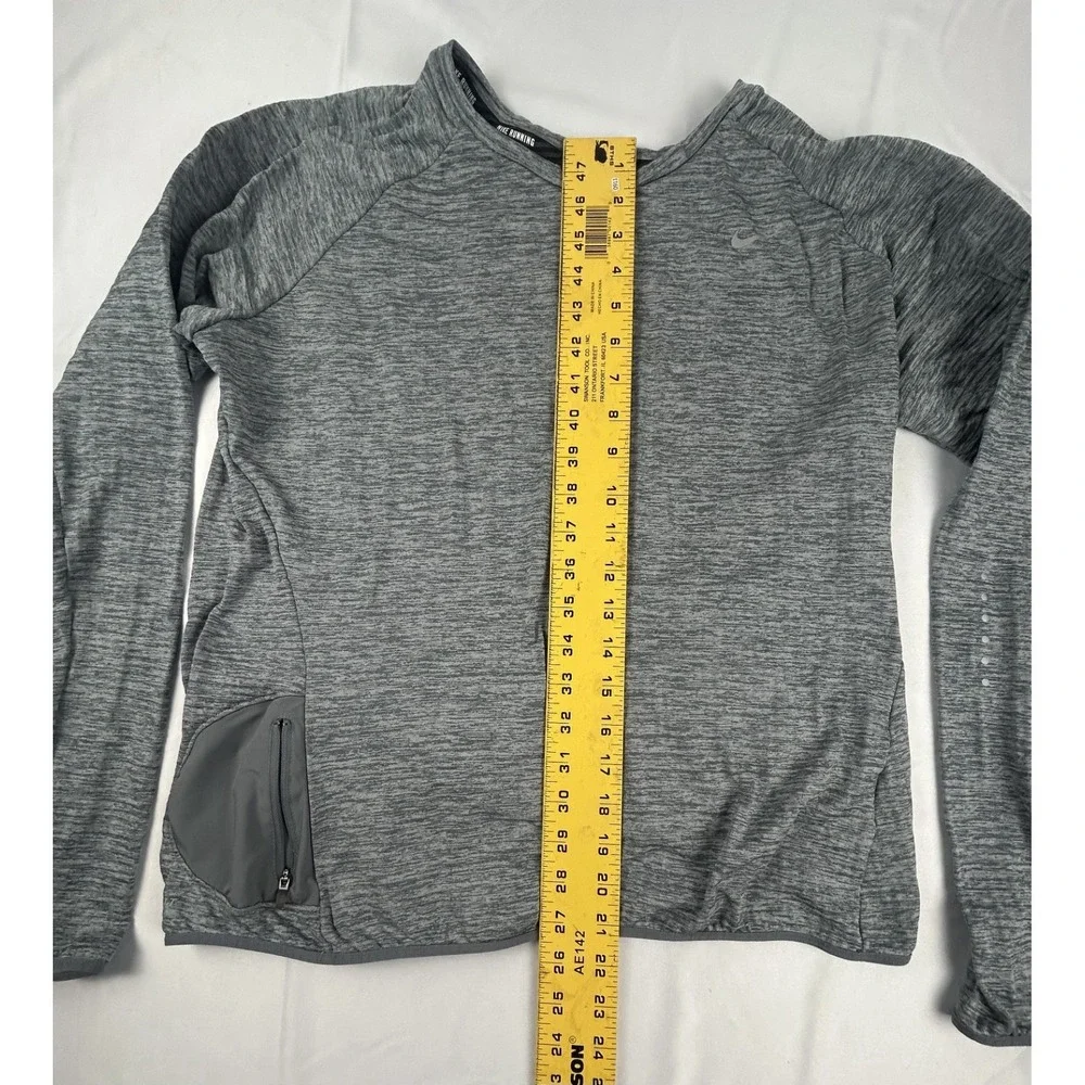 NEW Nike Thermal‎ Long Sleeve Dri Fit Crewneck Running Shirt Grey Womens XL